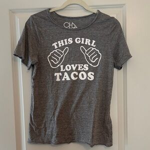 Chaser Gray 'This Girl Loves Tacos' Tee